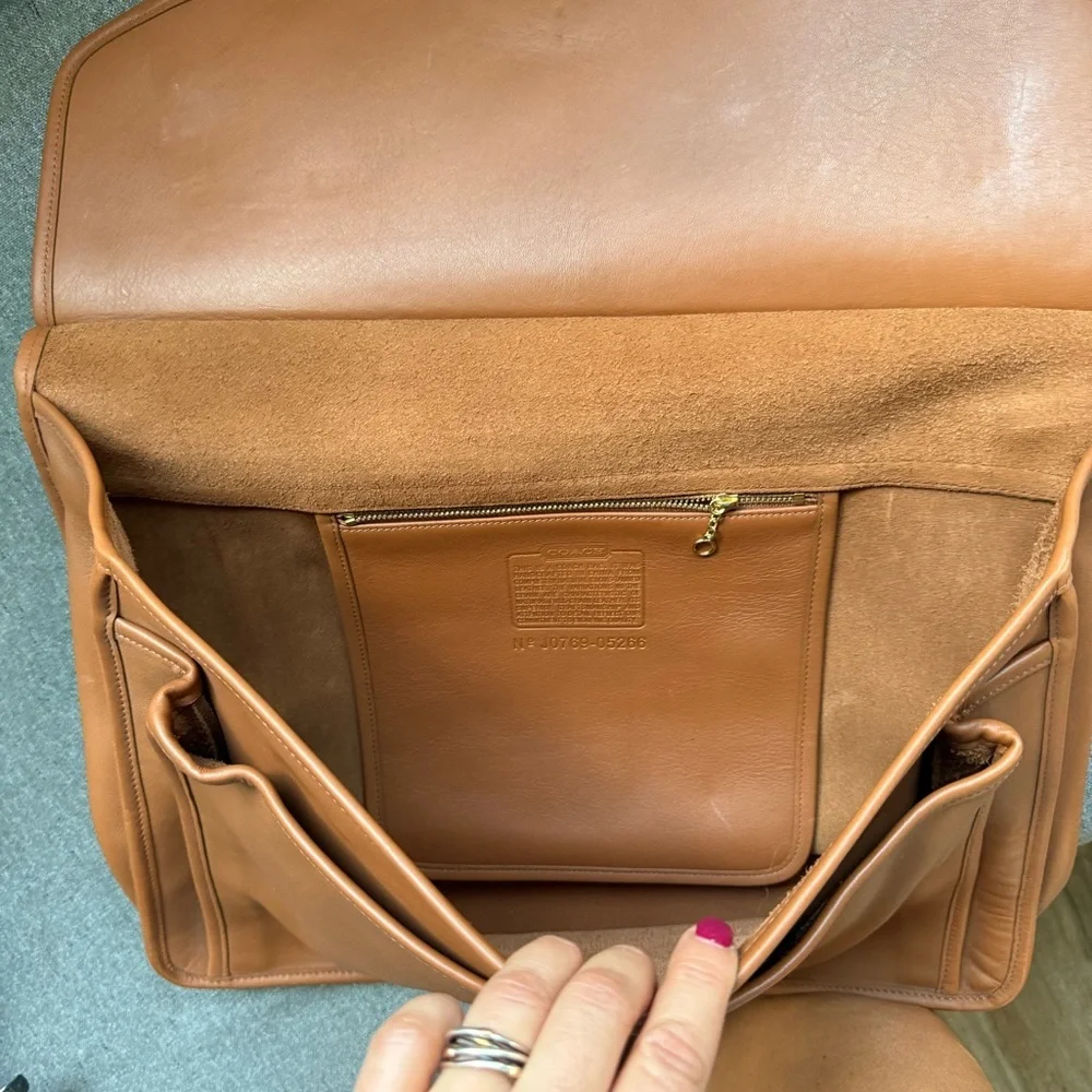 Vintage COACH Vintage 2way Briefcase Hand Bag Business K9Z 5266 Leather Brown - Picture 11 of 14